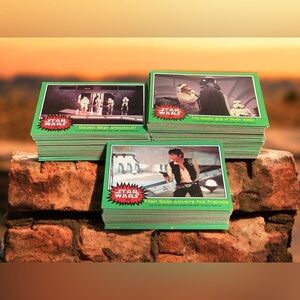 Lot of Vintage 1977 Topps Star Wars Trading Cards Series 4 Green Series